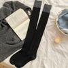 Splicing Coffee Color Thickened Knee Socks Women'S Autumn And Winter Plush Warm Plush Stockings Micro-Pressure Thin Non-Slip Thigh Socks