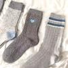5 Pairs Autumn and Winter New Socks Gray Women's Socks Simple Wind Cotton Warm and Comfortable Medium Tube Fashion Socks