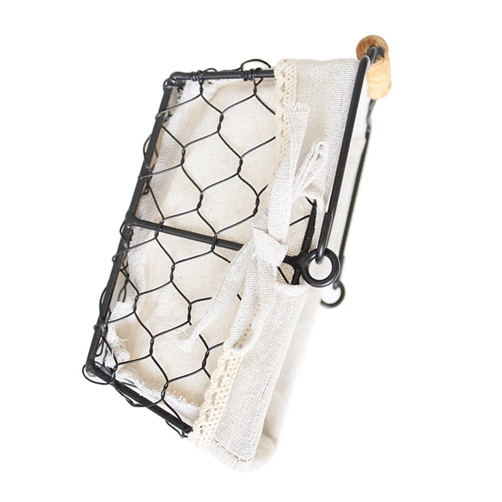 Fruit Geometric Sundries Countertop Serving Storage Baskets - Rectangular single handle