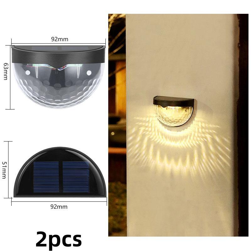 2Pack LED Solar Light Outdoor Wall Lamps Energy Garden Lamps Waterproof Solar Fence Lamp Decoration Festoon