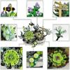 Mini Succulent Bonsai Tree Building Block Set Cherry Blossom Tree House Toy Set