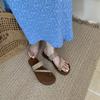 2025 Summer New Retro Flat Slippers Night Breeze Gentle Vacation Beach Cover Toe Cool Slippers
