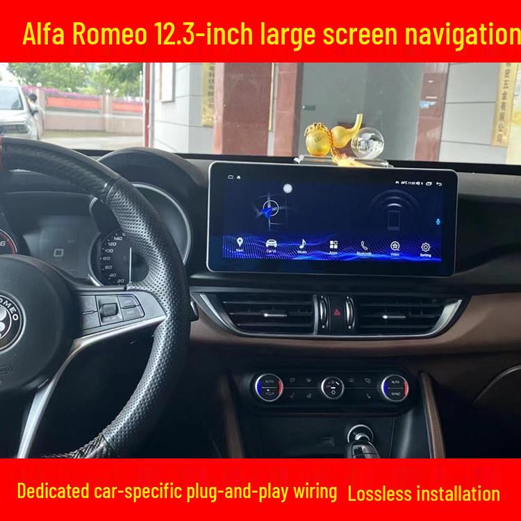 

Alfa Romeo Stelvio/Giulia Модифицированная навигация с большим экраном центральной консоли 4G Octa-core 3+32GB with Carplay