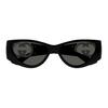 Gucci Full Frame Detail Acetate Irregular Sunglasses Women's Black