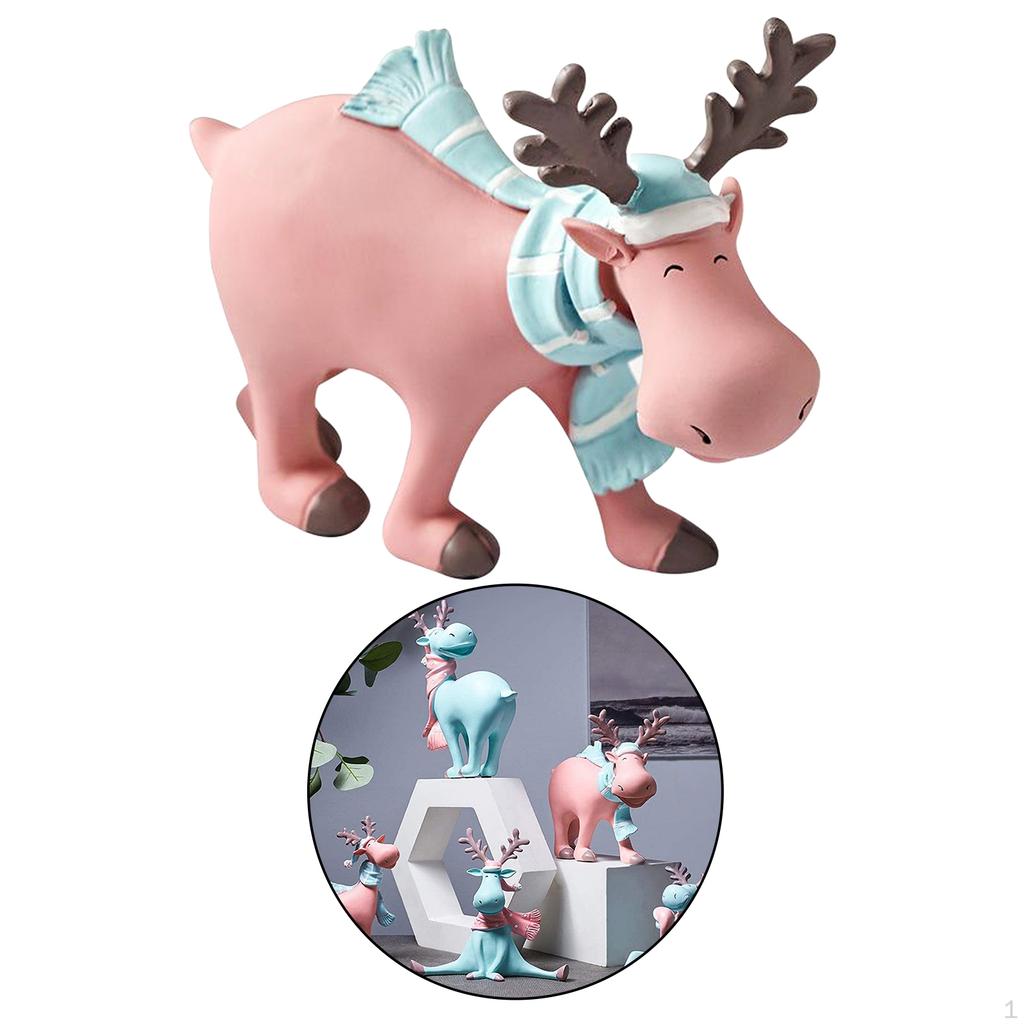 Figurine Statue Elk Animal Sculpture Decorations