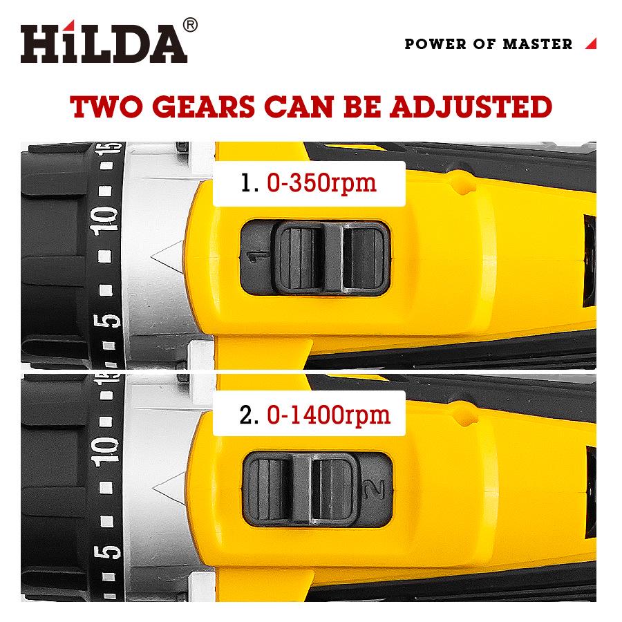 Hilda Rechargeable Lithium-Ion Impact Drill & Portable Electric Screwdriver Set