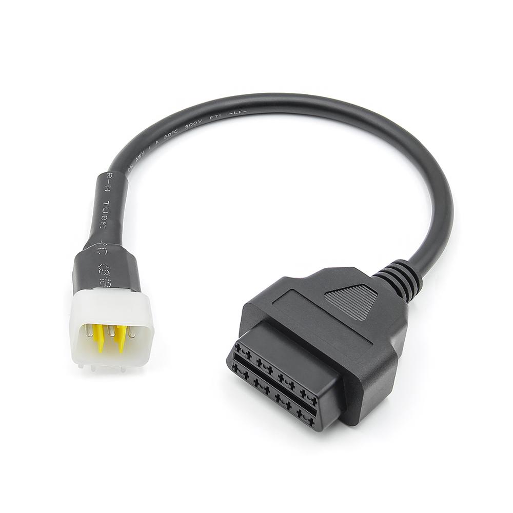 6Pin To 16Pin for DELPHI Motorcycle Motorbike Diagnostic Connector Adapter Cable 6 Pin To 16 Pin Extension Connector Cable