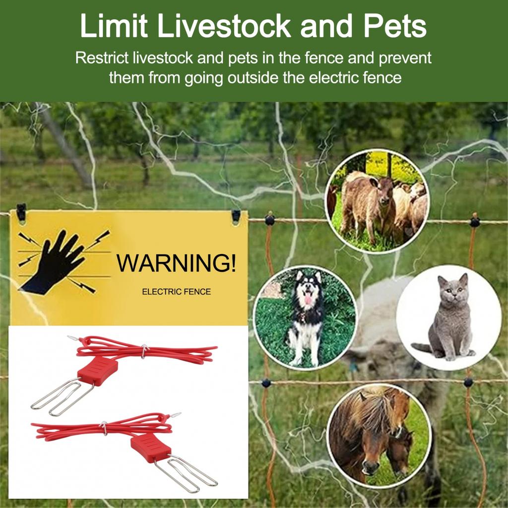 1m Wire Length Electric Fence Connectors Anti-corrosion Hook