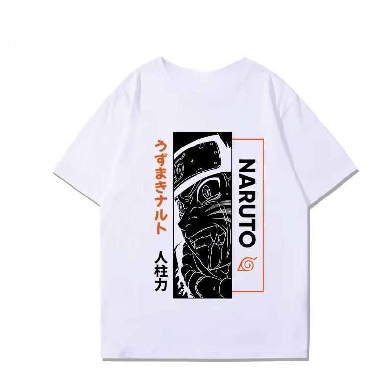 Naruto Uzumaki Print Mens and Womens Cotton Tshirts 2026 Summer  Cartoon Pattern Loose Casual Shortsleeved Top