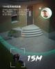COOAU Security Camera, 5 Million Megapixels, Ceiling/Wall Mountable, Outdoor, Solar-Powered, 4-Light Nighttime Color Photography, PIR Human Detection,