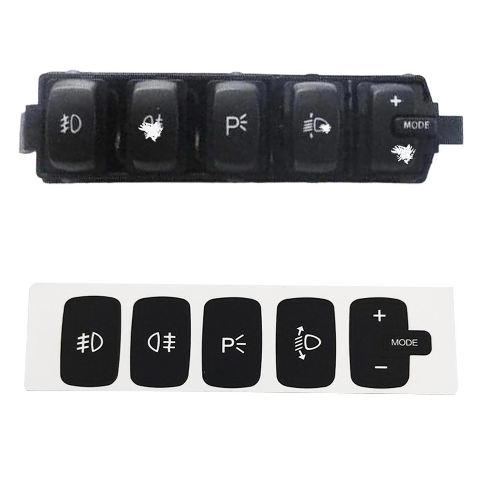 Black Overlay With Lettering Button Repair Decal Knob Stickers