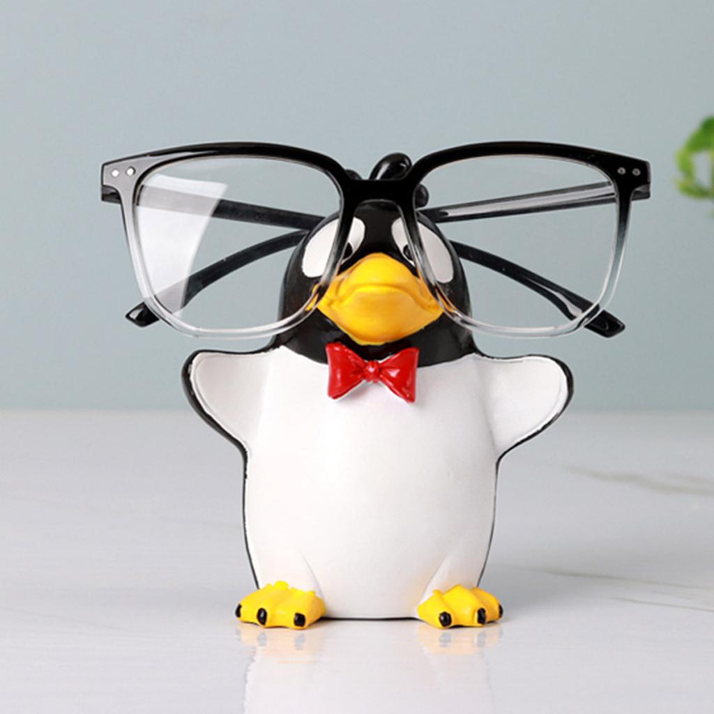 Eyeglass Holder Stand Cartoon Penguin Eyeglasses Display Rack Resin Eyewear Organizer Animal Shape Sunglasses Holder