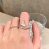 Zircon Tail-shaped Open Ring for Women, A Niche Design with A Touch of Luxury and Sophistication. A Simple Ring for The Index Finger, Exquisite.
