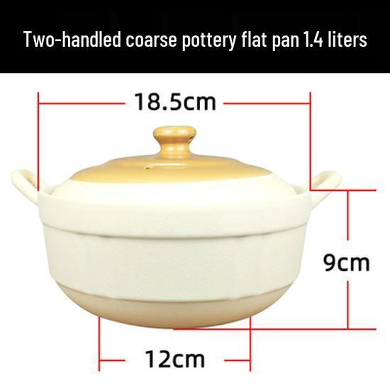 High-Temperature Resistant Unglazed Single-Handle Earthenware Clay Pot for Rice and Noodles