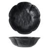 Black White Ceramics Soup Bowl Fashion Frosted Underglaze Color Household Hotels Restaurant Porcelain Flower Shape Salad Bowl