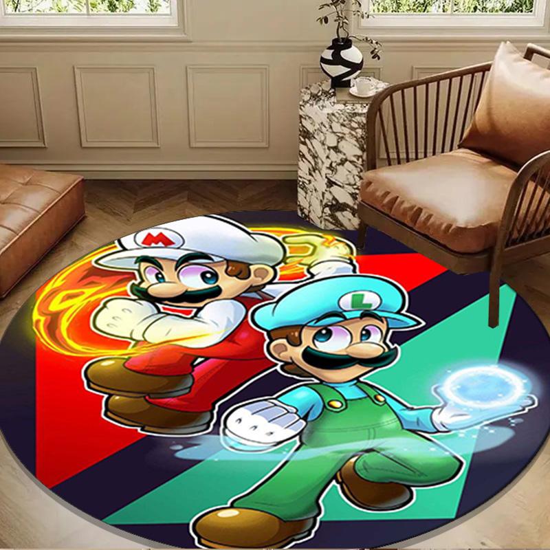 Princess Peach Adventure Round Rug for Livingroom,Bedroom, Palyroom, Chair Rug, Area rug, Circle Carpet, Large Size Fan Christmas gift