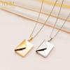 TOHM Personalized Envelope Necklace - Stainless Steel Love Letter Pendant for Couples