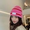 Fashion Trendy Cool New Winter Wool Hat Korean Version Flanged Ear Protector Sleeves Knitted Hat Versatile Color Warm Cold Hat