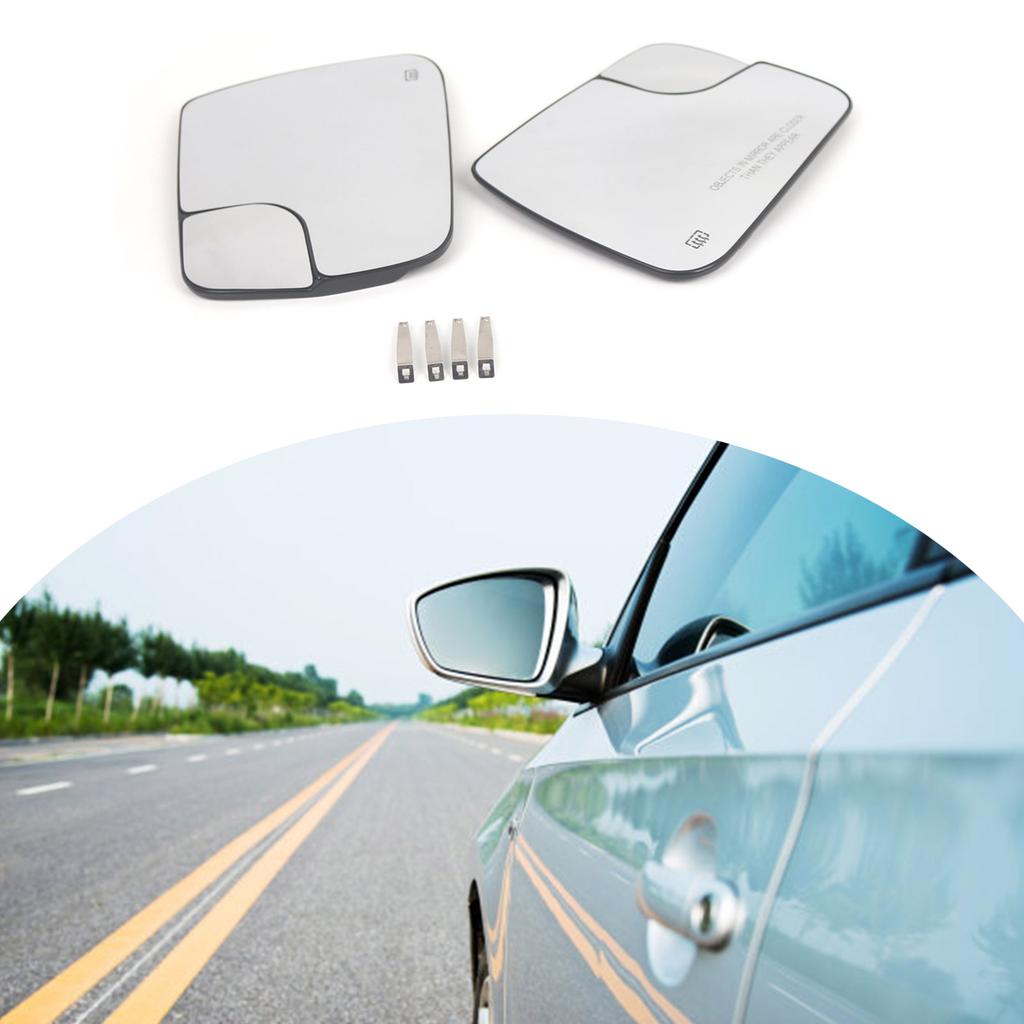 Car Exterior Mirror Glass Side Heated Convex Mirror Glass Replacements Anti Glares Mirror Glass Suitable for RAM1500 25