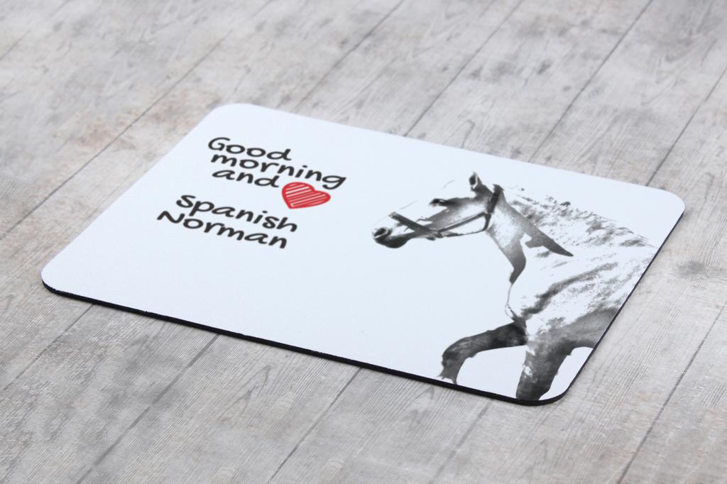 Spanish Norman - Baskılı mouse pad, atlı kişiselleştirilmiş pad, Art-Dog markasından bir ofis çalışanı için benzersiz bir alet