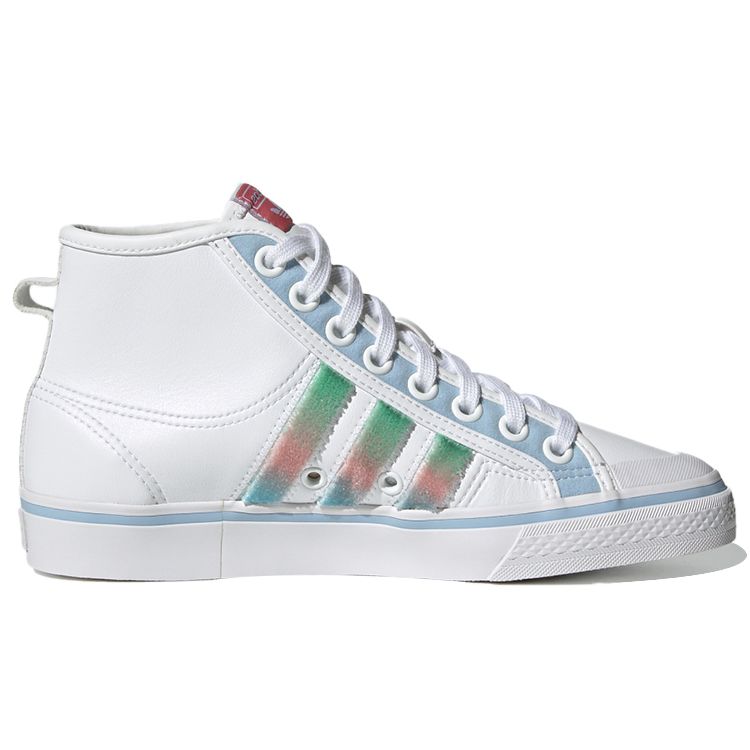 Adidas Originals Nizza Hi Laser Casual High-Top Skate Shoes Women Sneakers White Blue Green GZ2796