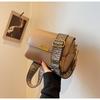 Popular small bag women's new simple and versatile broadband shoulder messenger bag texture small square bag