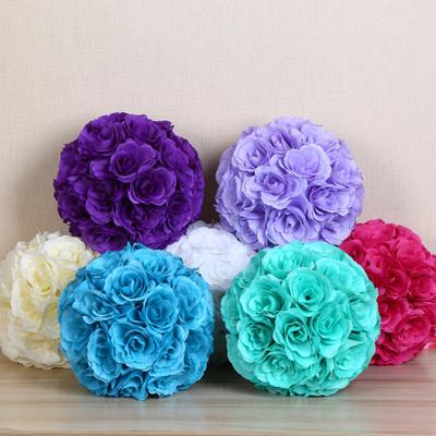 7inch Artificial Rose Silk Flower Kissing Ball Wedding Party Mall DIY Decoration
