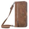 Zipper Leather Flip Wallet Case For iPhone Air 17 16 Pro Max 15 Plus 14 Pro 13 12 11 Pro XR 16E Card Slot Phone Cover Bags