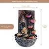 Meditating Buddha Statue Water Fountain for Home Living Room Decor Decoration Indoor Outdoor Gift Gifting Items, 15 Inches