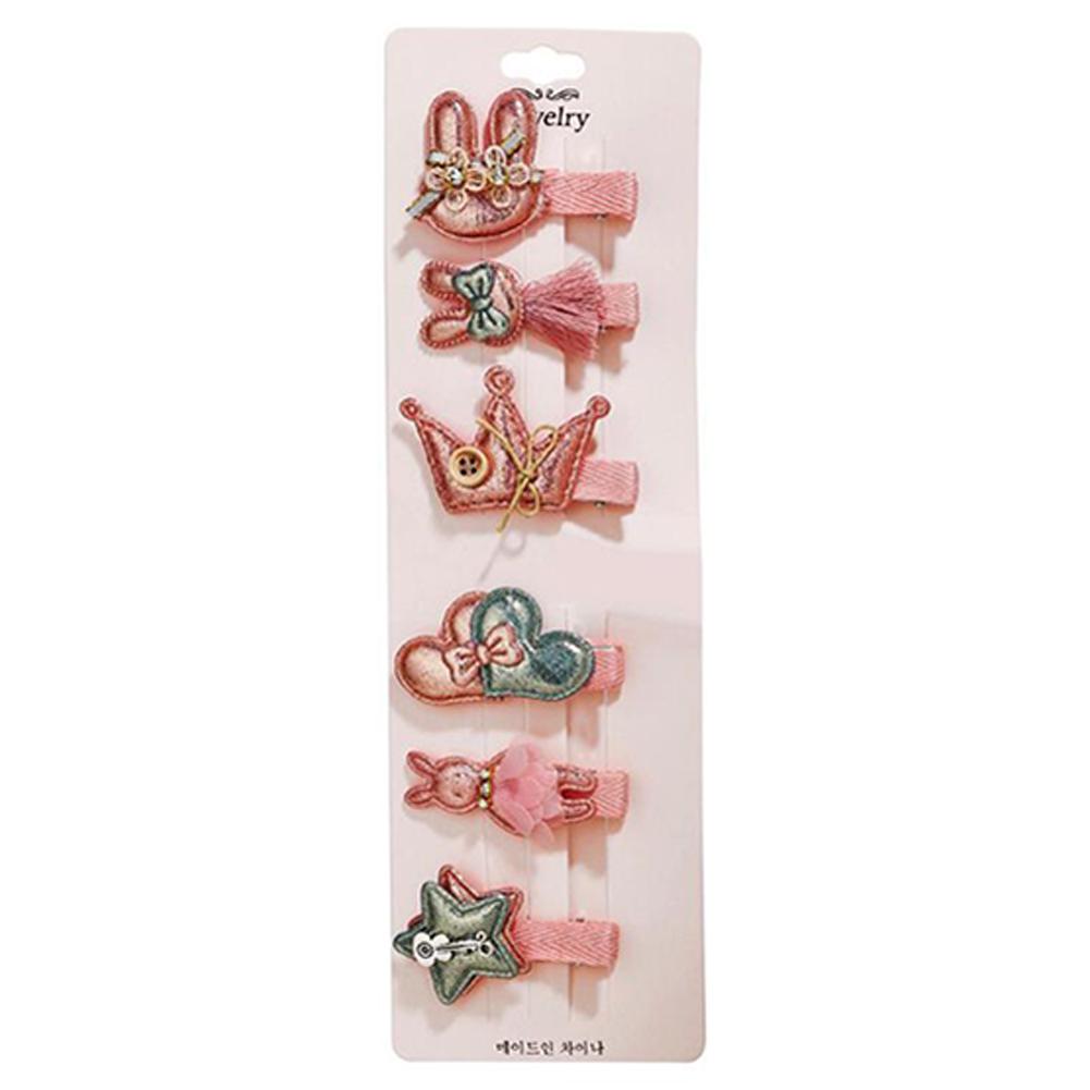 

6 Piece Set Of Cute Cartoon Children S Hairpins For Little Girls Decorated With Hair Accessories A01-02-07 #1