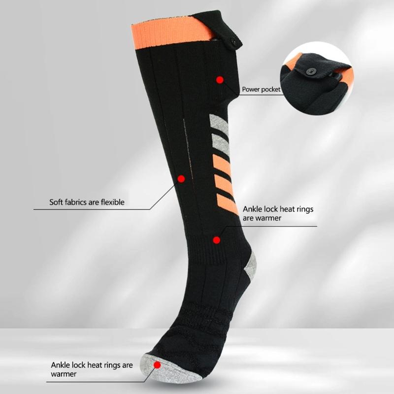 Beheizte Socken mit 5000mAh Akku APP-Steuerung Wiederaufladbar Einstellbare Temperatur Baumwollsocken für Outdoor-Aktivitäten