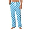 Men's Drawstring Pocket Casual Pants Plaid Stripe Print Pocket Casual Pants Home Pajama Pants