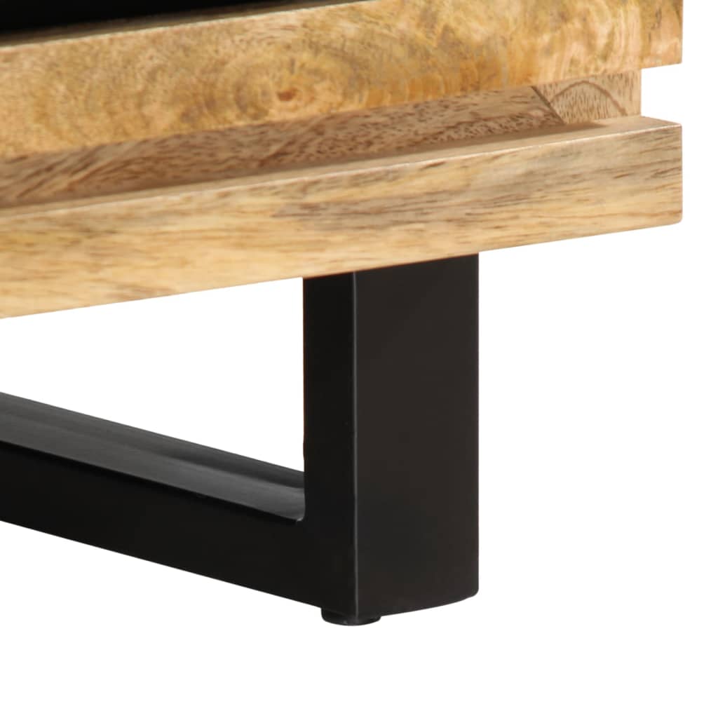  Coffee Table, 80x55x40 Cm, Rough Solid Mango Wood