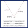 Rose Gold Four Leaf Clover Moissanite Necklace 925 Silver Plated 18k Yellow/White Gold Diamond Choker Chain for Women Jewelry