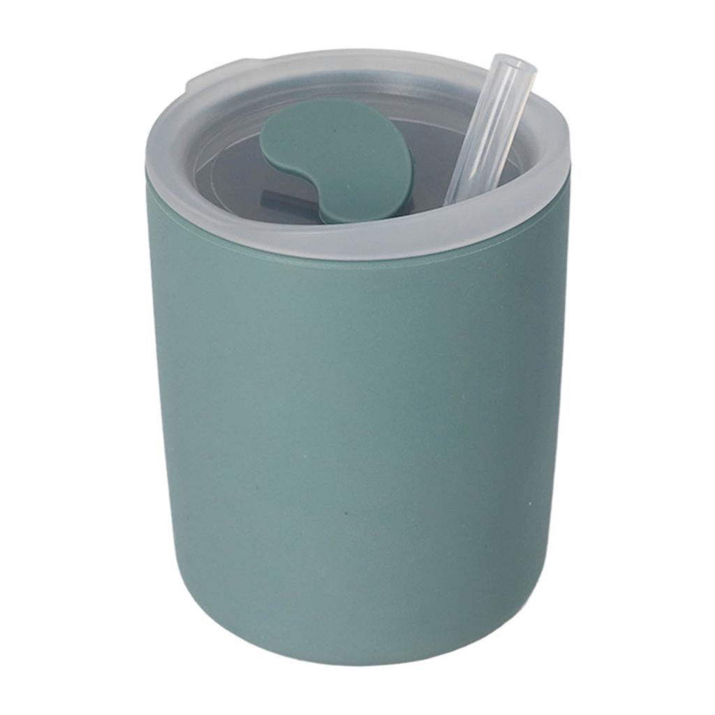 Baby-Trainingsbecher mit Strohdeckel, weicher Lernbecher, hautfreundlich, stabil, Baby-Übergangswerkzeug für