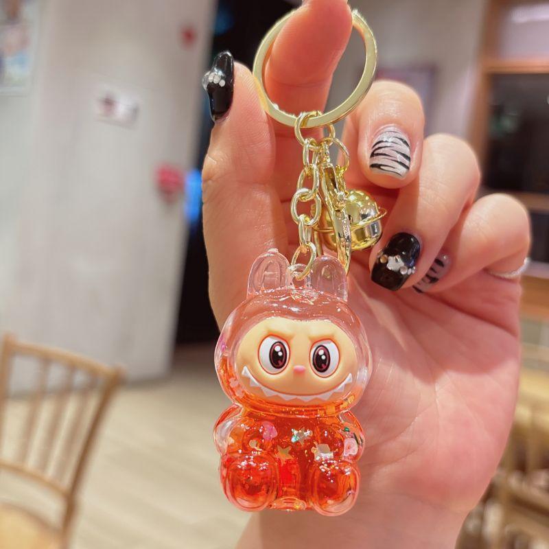 Cartoon Oil Keychain Cute Bunny Bag Small Pendant Internet Celebrity Quicksand Keychain