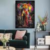 Pintura de Lienzo de León Colorido Abstracto Póster Moderno de Animales e Impresiones Arte de Pared Imágenes para Sala de Estar Decoración del Hogar