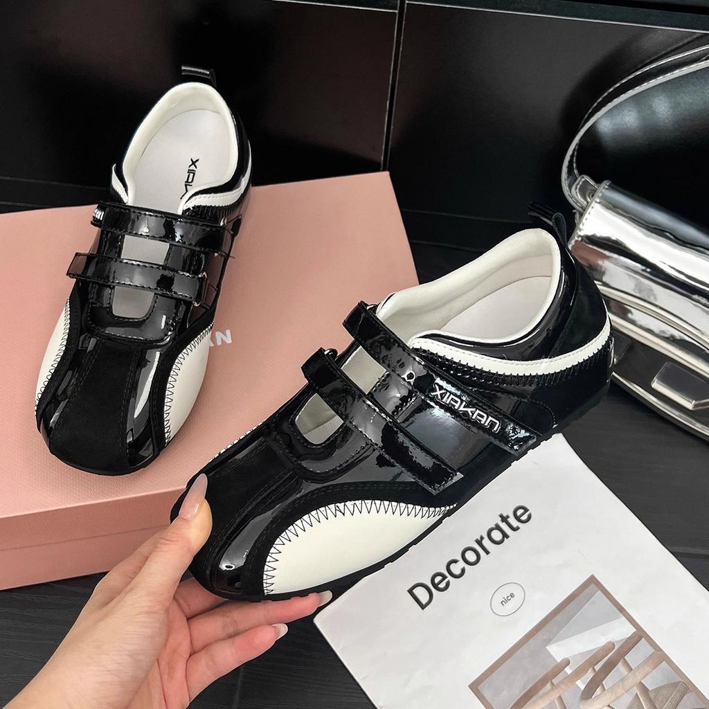 Ruoji's New Inner Height Increase of 3cm Velcro Hollow Sports Mary Jane Shoes Women's Summer Versatile Casual Moral Training Shoes