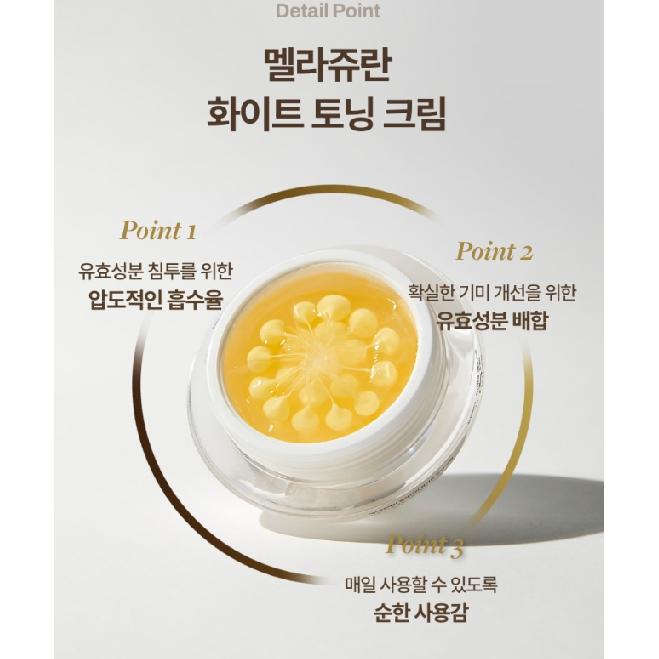 Meditherapy Melajuran White Toning Cream 50 ml & EMS-Gerät Aufhellende Anti-Flecken