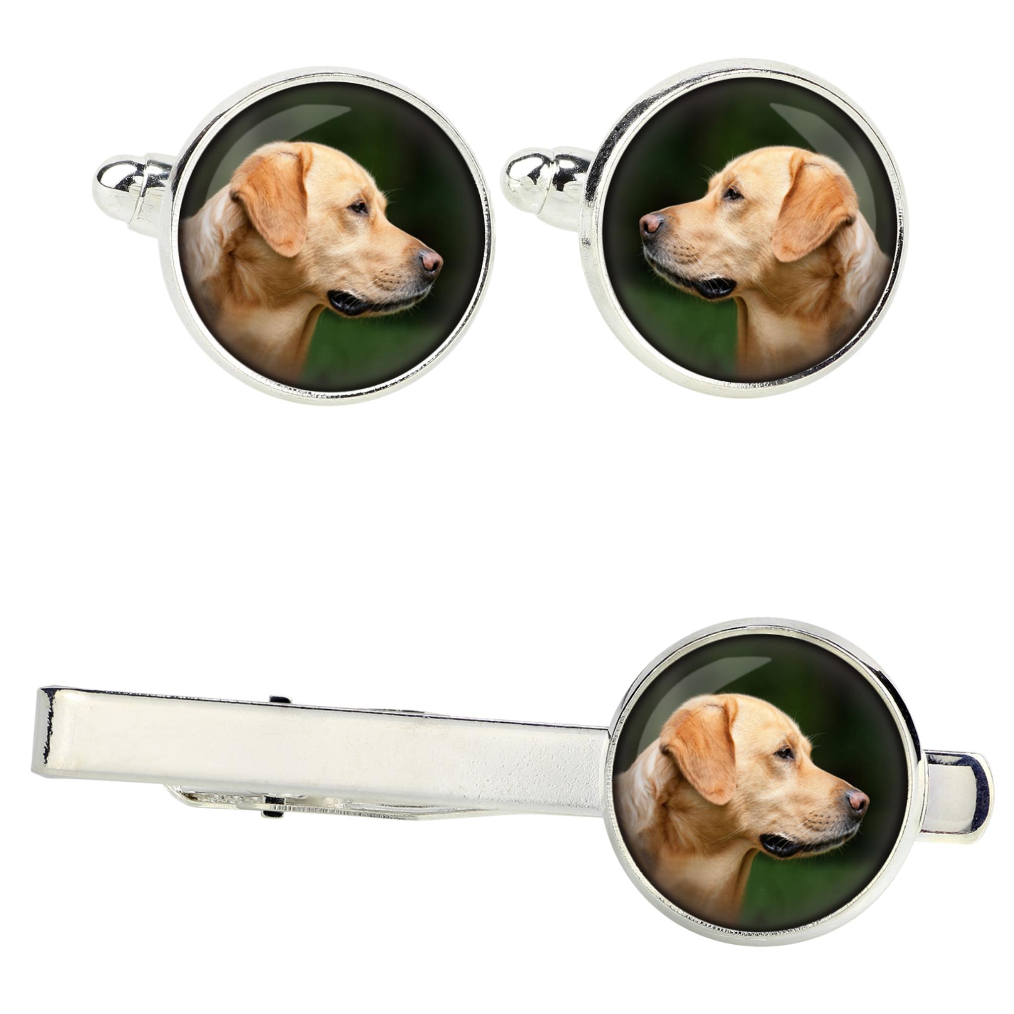 

Labrador Retriever - cufflinks and tie with your photo, a suit decoration, men s jewelry from the Art-Dog brand.