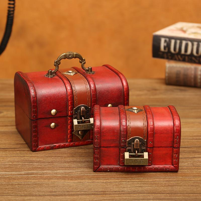 Modern Organizer Wooden Storage Box For Cosmetics Living Room Gift Decoration