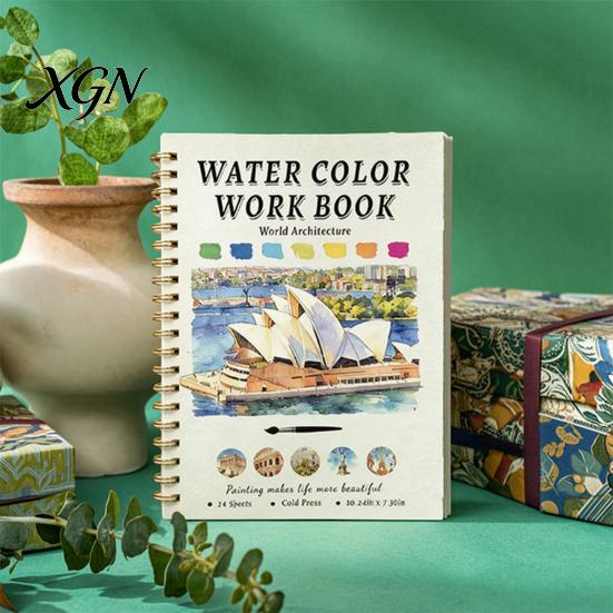 Creative Color Matching Practice Book Watercolor Coloring Book, Clean And Bright Patterns Design, Thick Art Supplies for Kids Painting Paper