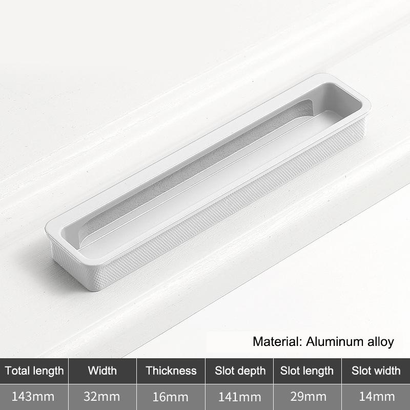 Aluminium Schwarz Eingelassen Geschlitzt Schiebetür Unsichtbarer Griff Gold Schlafzimmer Kleiderschrank Schublade Knauf Möbel Zuhause Griff Dekorativ