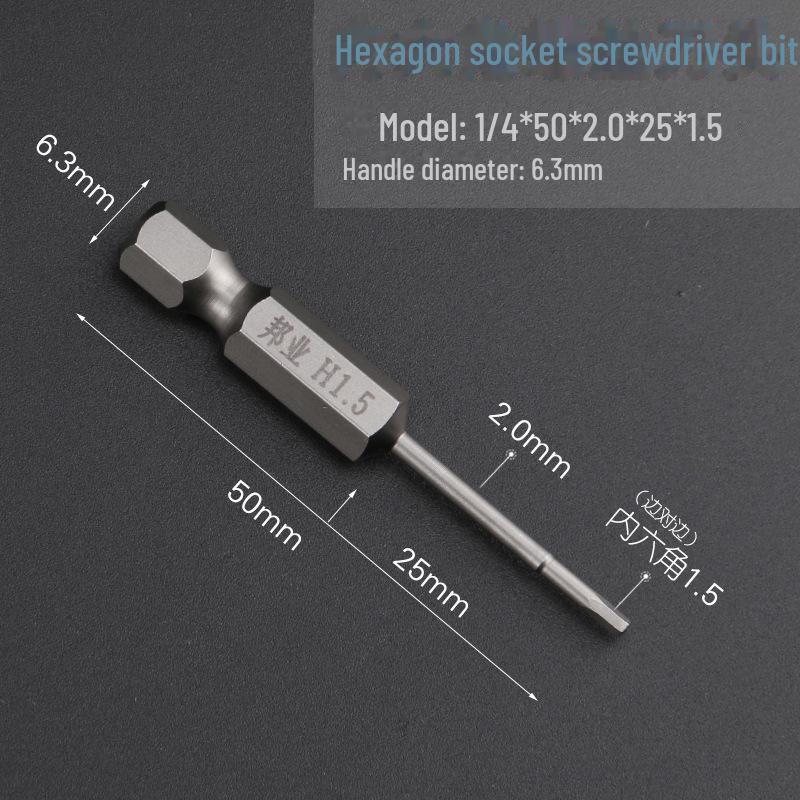 Bangye S2 Stahl Magnetischer Sechskant-Druckluftschraubendreher-Bohrer-Set 1,5–6 mm