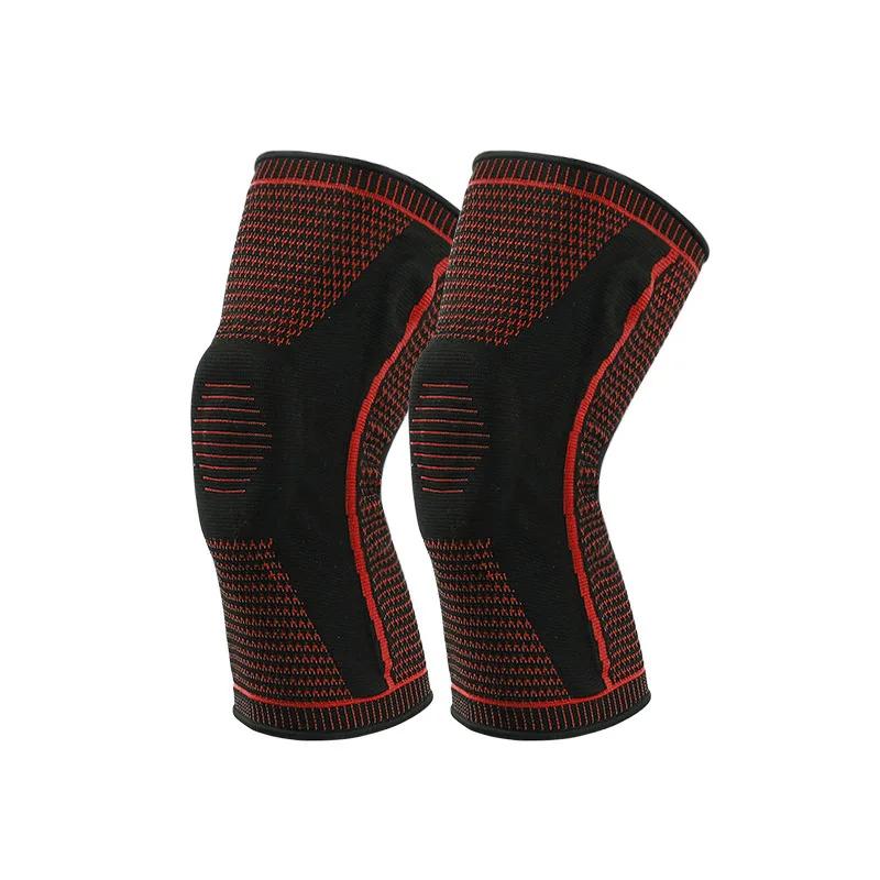 

New Silicone Support Spring Knee Pads Designed For Fitness and Fitness Activities Pressure Protection Thickened Shock Absorption High Quality L красный