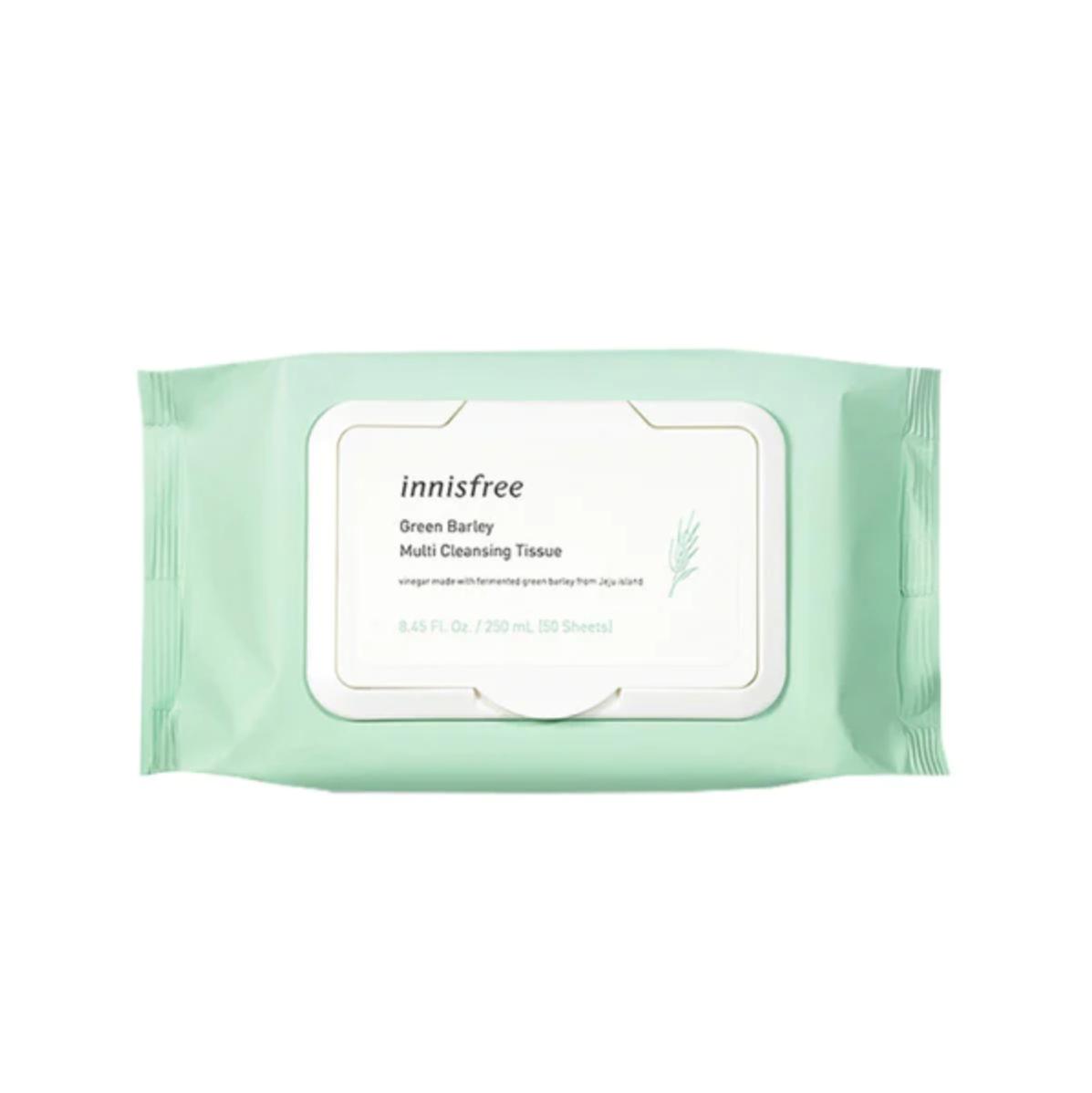 

Innisfree Green Barley Очищающая салфетка, 50 шт.