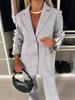 2024 Herbst/Winter Damen Lässiger Anzug mit langen Ärmeln und Umlegekragen