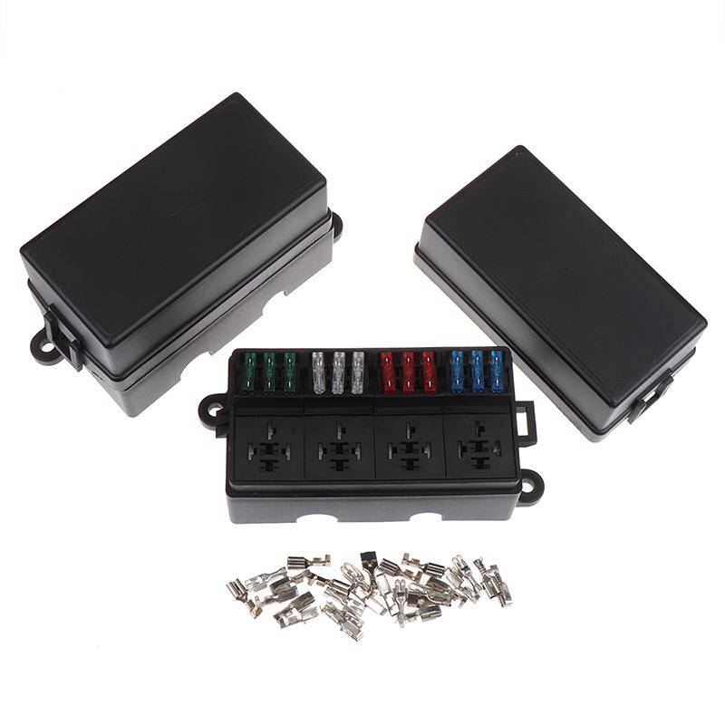 12V Relaiskastenblock 8-fach Atc/Ato Sicherungsblock Universell Wasserdicht Sicherungs- und Relaiskasten-Kit Für Auto Lkw