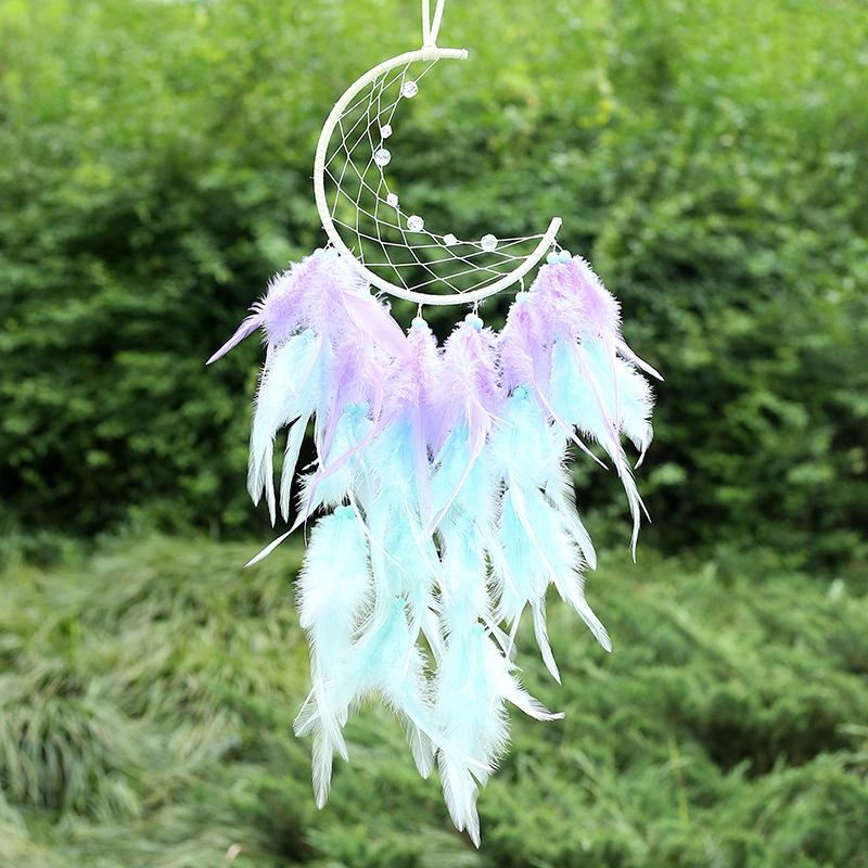 Creative Home Decorations Dream Catcher Handmade Feather Wind Chime Bedroom Wall Hanging Ornaments Birthday Valentine's Day Gift