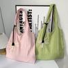 Dopamine Colorful Canvas Shoulder Bag Women Thin Large Capacity Bag